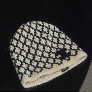 CHANEL Black and White Knit Beanie